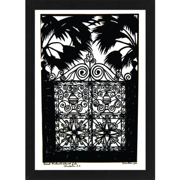 "St. Michael's Church Gate" by Carew Rice (8x10 Print With Frame)