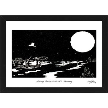 "Cast Net" by Clay Rice  (8x10 Print With Frame)