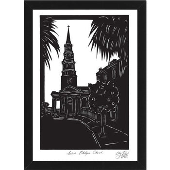 "St. Phillips Church" by Clay Rice  (8x10 Print With Frame)