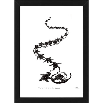 "Turtles" by Clay Rice  (8x10 Print With Frame)