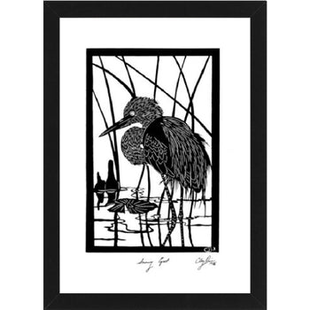"Snowy Egret" by Clay Rice  (8x10 Print With Frame)