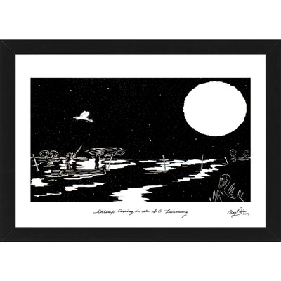 "Cast Net" by Clay Rice  (8x10 Print With Frame)