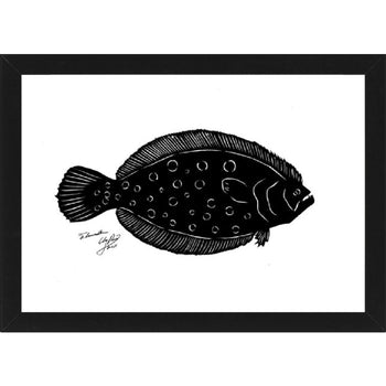 "Flounder" by Clay Rice  (8x10 Print With Frame)