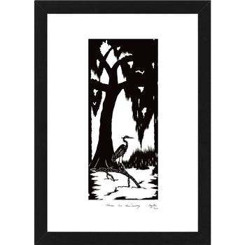 "Heron In SC" by Clay Rice  (8x10 Print With Frame)