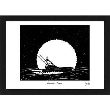 "Marlin Moon" by Clay Rice  (8x10 Print With Frame)