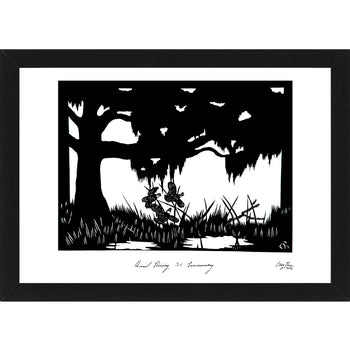 "Quail Rising" by Clay Rice  (8x10 Print With Frame)