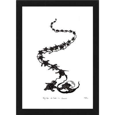 "Turtles" by Clay Rice  (8x10 Print With Frame)