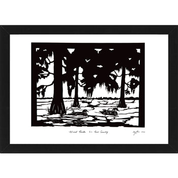 "Wood Ducks" by Clay Rice  (8x10 Print With Frame)