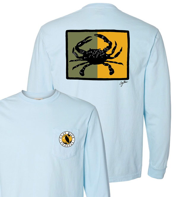 Crab Long Sleeve T-Shirt - Clay Rice Galleries