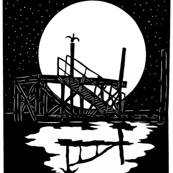 "Midnight Watch" by Clay Rice  (8x10 Print With Frame)