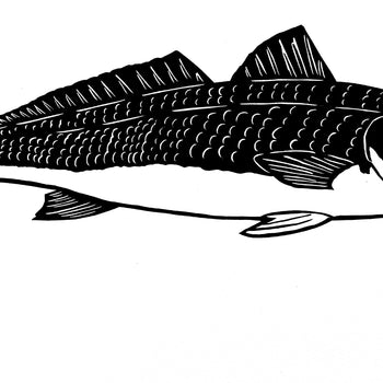 "Red Fish" by Clay Rice  (8x10 Print With Frame)