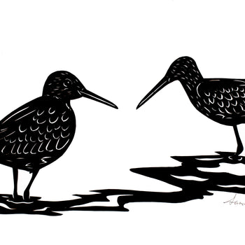 "Sandpipers" by Clay Rice (8x10 Print With Frame)
